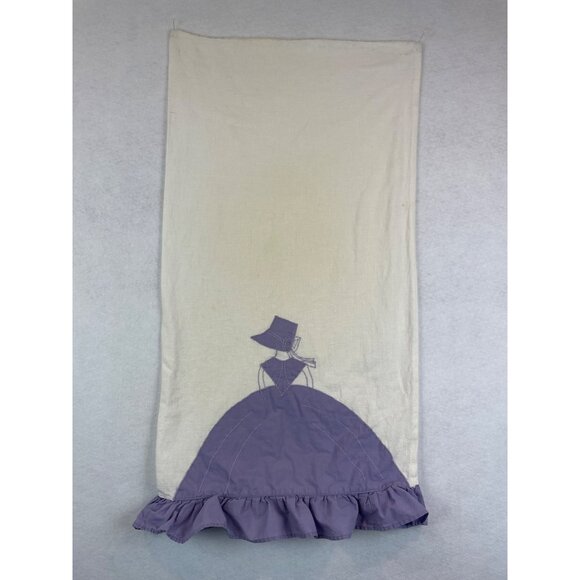Vintage Hand-Embroidered Pillowcase With Ruffled Edge 17" x 32" - Picture 1 of 10